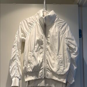 Athleta Cream Zip-Up Jacket